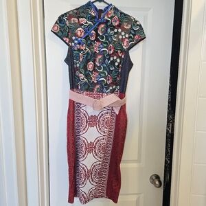 Byron Lars Beauty Mark Tea Rose Sheath Dress 10